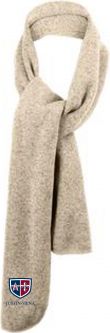 Heathered Knit Scarf, Oatmeal/Brown